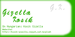 gizella kosik business card